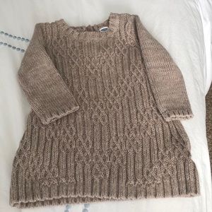 Old Navy Brown cable knit sweater dress.